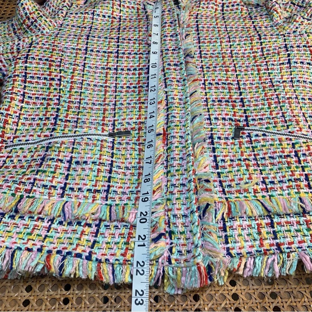 Halogen Multiple Colored Tweed /Weave With Fringe… - image 7